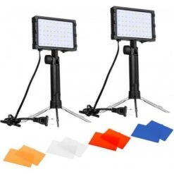 Portable Continuous LED Light For Photography - Versatile Lighting Kit With Color Filters