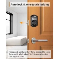 Secure Keyless Entry Door Lock With Keypad, Auto Lock, And Weatherproof Design 9 Secure Keyless Entry Door Lock With Keypad, Auto Lock, And Weatherproof Design -Electronics Store entry door electronic keypad lock teeho 1 2