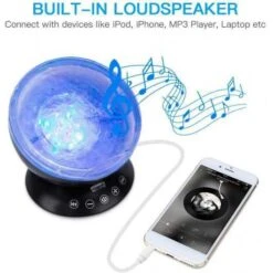 Transform Any Room With Relaxing Ocean Waves And Music - Perfect For Kids And Adults -Electronics Store estink ocean wave projector the baby night light projector 2
