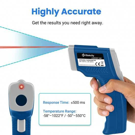 Etekcity Infrared Thermometer: Accurate Temperature Readings For Cooking, HVAC & More 5 Etekcity Infrared Thermometer: Accurate Temperature Readings For Cooking, HVAC & More - Image 5