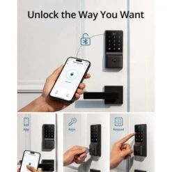 Eufy Security C210 Smart Deadbolt: WiFi-Enabled Keyless Entry With Multiple Access Methods For Maximum Home Protection -Electronics Store eufy security c210 smart lock 5 in 1 keyless entry door lock built in wifi deadbolt smart door lock no bridge required easy 3