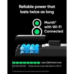 Eufy Smart Lock C220 & Video Smart Lock E330 Fingerprint, Wi-Fi Control, 6 Unlock Methods, Alexa & Google Assistant Compatible -Electronics Store eufy security smart lock c220 fingerprint keyless entry door lock built in wi fi app remote control front door smart lock 2