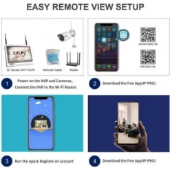 EVERSECU 8CH 2K 3MP Wireless Security System With 12" Monitor -Electronics Store eversecu the perfect monitoring system 1 3
