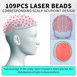 FDA-Cleared Laser Cap For Hair Regrowth, Portable Red Light Therapy Device For Men & Women, Treats Hair Loss And Thinning Hair -Electronics Store fda cleared laser cap for hair regrowth portable red light therapy device for men women treats hair loss and thinning hair 3