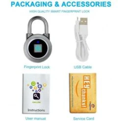 MEGAFEIS Smart Padlock With Fingerprint And Bluetooth - Waterproof And Secure -Electronics Store fingerprint padlock the thumbprint padlock 5