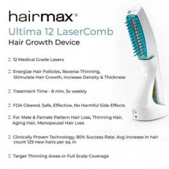 HairMax Laser Hair Growth Comb, FDA Cleared, Laser Hair Growth Treatment -Electronics Store hairmax laser hair growth comb fda cleared laser hair growth treatment 1 2