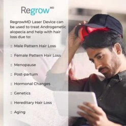 HairMax RegrowMD Laser Hair Growth Device - FDA Cleared, Fast Results -Electronics Store hairmax regrowmd laser hair growth cap fda cleared 272 medical grade lasers 4
