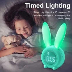 Dreamy Nights: Homealexa Rabbit Night Light With Touch & Remote Control -Electronics Store homealexa alarm clock the light alarm clock 5