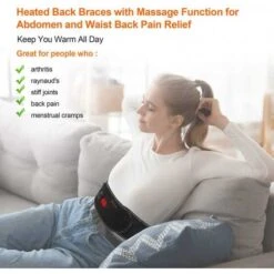 Heating Pad For Back Pain Relief With Massage - Customizable Heat & Vibration Settings -Electronics Store hunt heat the pain relief belt 1 3