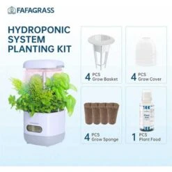 FAFAGRASS Hydroponics Growing System: Indoor Garden With Adjustable Full-Spectrum LED Light -Electronics Store indoor garden hydroponics growing system plant germination kit fafagrass herb garden kit vegetable growth lamp countertop 5