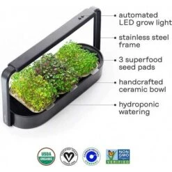 Grow Fresh Microgreens Easily At Home | Ingarden Hydroponic Superfood Kit With LED Lights -Electronics Store indoor garden with hydroponic watering 2