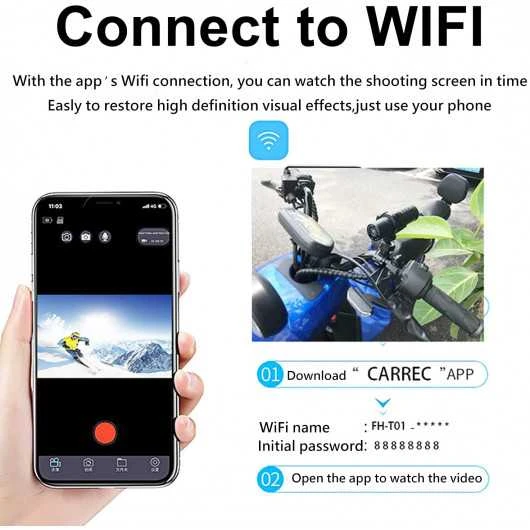 Jinpei JD-03B Waterproof Motorcycle Dash Cam - Dual Recording, Night Vision, G-Sensor 5 Jinpei JD-03B Waterproof Motorcycle Dash Cam - Dual Recording, Night Vision, G-Sensor - Image 5