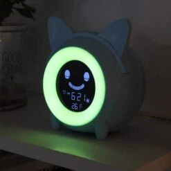 Cute Kids Alarm Clock With 5 Color Night Light And Sleep Trainer -Electronics Store kids alarm clock and sleep trainer yisun 3