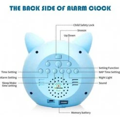 Cute Kids Alarm Clock With 5 Color Night Light And Sleep Trainer -Electronics Store kids alarm clock and sleep trainer yisun 5
