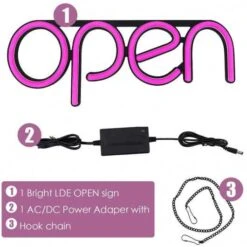 Dynamic LED Open Sign For Businesses: Energy-Efficient & Durable Light Display -Electronics Store kktect the illuminated sign open 6