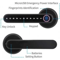 Unlock Convenience: Laxre Smart Fingerprint Door Lock With Bluetooth -Electronics Store laxre lax la01 the smart lock 2