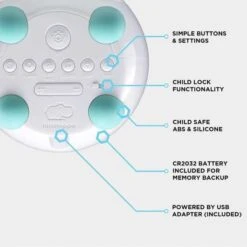 LittleHippo Mella Sleep Trainer: Night Light, Sound Machine & Alarm Clock For Kids -Electronics Store littlehippo mella ready to rise child night light blue 2