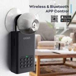 Lockin Wireless Smart Lockbox - Secure Outdoor Bluetooth Key Safe 11 Lockin Wireless Smart Lockbox - Secure Outdoor Bluetooth Key Safe -Electronics Store lockin lock box l1 wireless smart lockbox for house key outdoor wall mounted door hanging app control digital bluetooth key 3