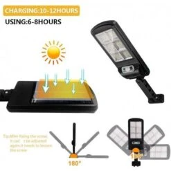 Solar-Powered Security: 96-LED Outdoor Lighting With Motion Sensor And Remote -Electronics Store ltybri the solar panels with motion detection 1 3