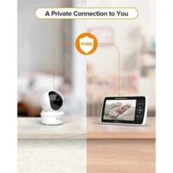 5" Video Baby Monitor - Pan-Tilt-Zoom, Night Vision, Temp Display, Two-Way Audio, 960ft Range -Electronics Store moniteur bebe moniteur video grand ecran 5 avec telecommande pan tilt zoom vision nocturne infrarouge affichage de la 5