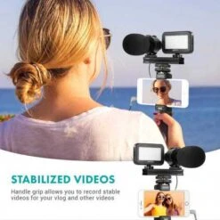 Elevate Your Vlogs: Movo Smartphone Stereo Mic With Wireless Remote -Electronics Store movo v7 the complete kit for vlogger 5