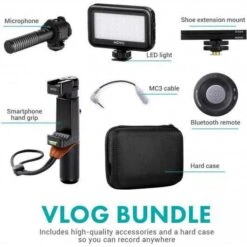 Elevate Your Vlogs: Movo Smartphone Stereo Mic With Wireless Remote -Electronics Store movo v7 the complete kit for vlogger 6