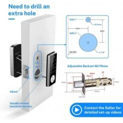 Smart Security Deadbolt: Nyboer Touchscreen Lock With Fingerprint And Bluetooth Access