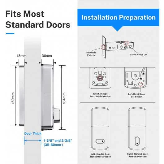 Smart Security Deadbolt: Nyboer Touchscreen Lock With Fingerprint And Bluetooth Access 4 Smart Security Deadbolt: Nyboer Touchscreen Lock With Fingerprint And Bluetooth Access - Image 4