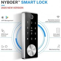Smart Security Deadbolt: Nyboer Touchscreen Lock With Fingerprint And Bluetooth Access 13 Smart Security Deadbolt: Nyboer Touchscreen Lock With Fingerprint And Bluetooth Access -Electronics Store nyboer t11b the 5 in 1 lock 1 6