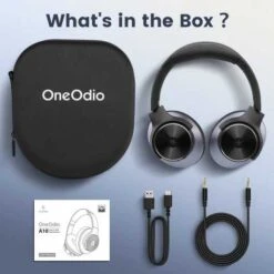 OneOdio Hybrid ANC Headphones - Hi-Res Audio, 62H Battery, Wireless/Wired, Transparency Mode -Electronics Store oneodio a10 hybrid active noise cancelling headphones bluetooth 7