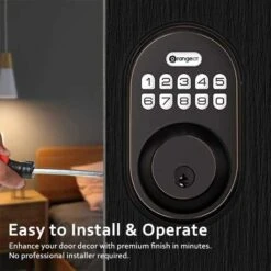 OrangeIOT Keyless Deadbolt: Secure Electronic Lock With Keypad For Easy Access 11 OrangeIOT Keyless Deadbolt: Secure Electronic Lock With Keypad For Easy Access -Electronics Store orangeiot keyless entry deadbolt lock electronic keypad door lock auto lock 1 touch locking 20 user codes easy to install 3