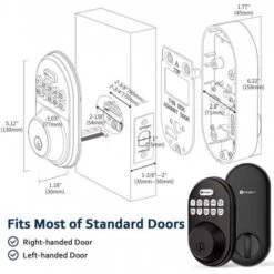 OrangeIOT Keyless Deadbolt: Secure Electronic Lock With Keypad For Easy Access 13 OrangeIOT Keyless Deadbolt: Secure Electronic Lock With Keypad For Easy Access -Electronics Store orangeiot keyless entry deadbolt lock electronic keypad door lock auto lock 1 touch locking 20 user codes easy to install 5