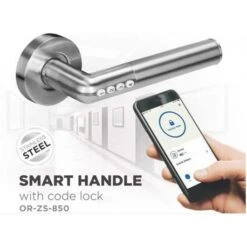 Enhanced Security With ORNO ZS-850 Smart Door Lock - Bluetooth, PIN Access & App Control -Electronics Store orno or zs 850 the connected wrist for indoor 2