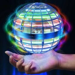 AMERFIST 2023 Flying Orb Ball: Cosmic Boomerang Hover Toy With RGB Lights - Perfect Gift For Kids & Teens, Blue -Electronics Store pocket sized serenity pulsetto vagus nerve stimulator for ultimate relaxation 5