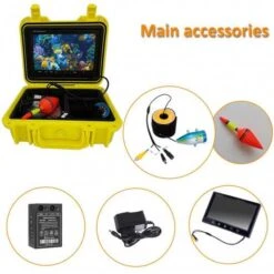 Portable Underwater Fishing Camera With 9'' HD LCD Monitor, Infrared Lights -Electronics Store portable underwater fishing camera video fish finder with 9 hd lcd monitor 1200tvl camera for ice lake boat fishing 24pcs 5