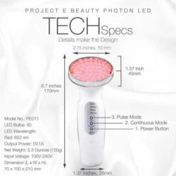Revitalize Your Skin: Project Beauty LED Light Therapy For Youthful Radiance -Electronics Store project e pe011 the anti wrinkle red light 1 2