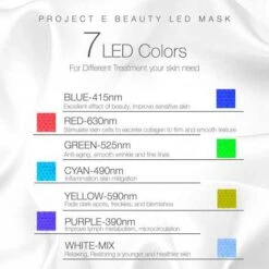 Transform Your Skin: 7-Color LED Photon Mask By Project E Beauty -Electronics Store project e pe021 a mask for skin rejuvenation 1 8