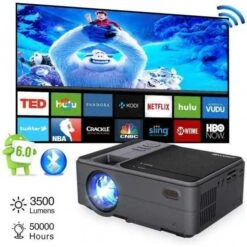 Compact Smart Projector: WiFi & Bluetooth, 1080P HD, Portable Home Cinema -Electronics Store projectors portable bluetooth projector the portable wireless projector portable bluetooth projector is a wireless projector wit 7
