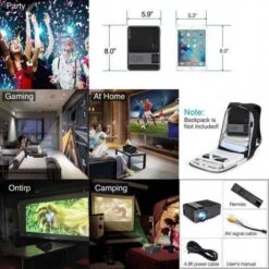 Compact Smart Projector: WiFi & Bluetooth, 1080P HD, Portable Home Cinema -Electronics Store projectors portable bluetooth projector the portable wireless projector portable bluetooth projector is a wireless projector wit 8