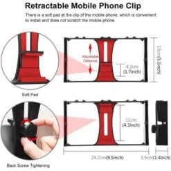 PULUZ Smartphone Video Rig Kit: Capture Cinematic Shots With Ease -Electronics Store puluz smartphone video rig kit with microphone light and tripod red 2