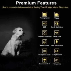 Night Vision Binoculars: Infrared Tech For Clear, Nighttime Viewing 8 Night Vision Binoculars: Infrared Tech For Clear, Nighttime Viewing -Electronics Store rexing b1 better view at night 1 2
