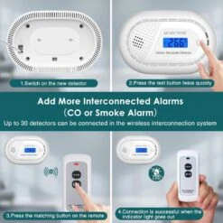 Safeliveo Wireless Interlinked Smoke, Heat & Carbon Monoxide Alarm Kit With Remote Control - 10 Year Battery Life -Electronics Store safeliveo wireless interlinked smoke heat carbon monoxide alarm kit with remote control 10 year battery life 3