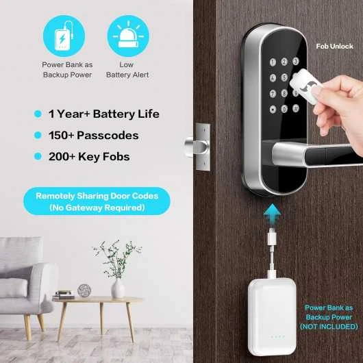 Sifely Keyless Fingerprint Smart Door Lock – 6 Unlock Options, Biometric Handle, Remote Access, Easy Install 3 Sifely Keyless Fingerprint Smart Door Lock – 6 Unlock Options, Biometric Handle, Remote Access, Easy Install - Image 3
