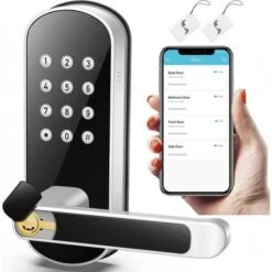 Sifely Keyless Fingerprint Smart Door Lock – 6 Unlock Options, Biometric Handle, Remote Access, Easy Install