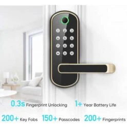 Sifely Keyless Fingerprint Smart Door Lock – 6 Unlock Options, Biometric Handle, Remote Access, Easy Install 22 Sifely Keyless Fingerprint Smart Door Lock – 6 Unlock Options, Biometric Handle, Remote Access, Easy Install -Electronics Store sifely smart lock keyless entry door lock keypad door lock fingerprint door lock biometric door lock keypad entry door 9