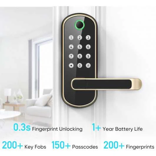 Sifely Keyless Fingerprint Smart Door Lock – 6 Unlock Options, Biometric Handle, Remote Access, Easy Install 10 Sifely Keyless Fingerprint Smart Door Lock – 6 Unlock Options, Biometric Handle, Remote Access, Easy Install - Image 10