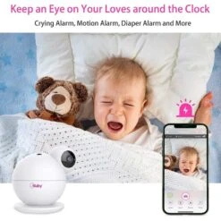 Smart Baby Monitor With 2K Video, 355° Pan, Cry Alerts, 2 Way Talk, Moonlight Projector, Temperature & Humidity Alerts -Electronics Store smart baby monitor with 2k video 355° pan cry alerts 2 way talk moonlight projector temperature humidity alerts 5