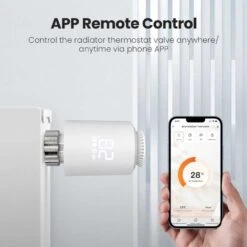 Smart Connected Thermostatic Head - WiFi-Controlled For Radiators - Compatible With Alexa, Google Assistant, And Siri