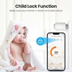 Smart Connected Thermostatic Head - WiFi-Controlled For Radiators - Compatible With Alexa, Google Assistant, And Siri -Electronics Store smart connected thermostatic head wifi controlled for radiators compatible with alexa google assistant and siri 1 2