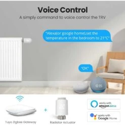 Smart Connected Thermostatic Head - WiFi-Controlled For Radiators - Compatible With Alexa, Google Assistant, And Siri -Electronics Store smart connected thermostatic head wifi controlled for radiators compatible with alexa google assistant and siri 1 4